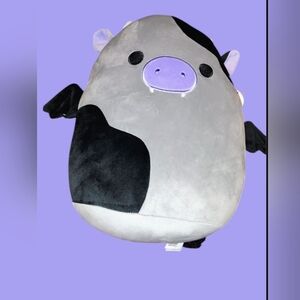 Squishmallows Gray and Black Bat Stuffed Animal.
